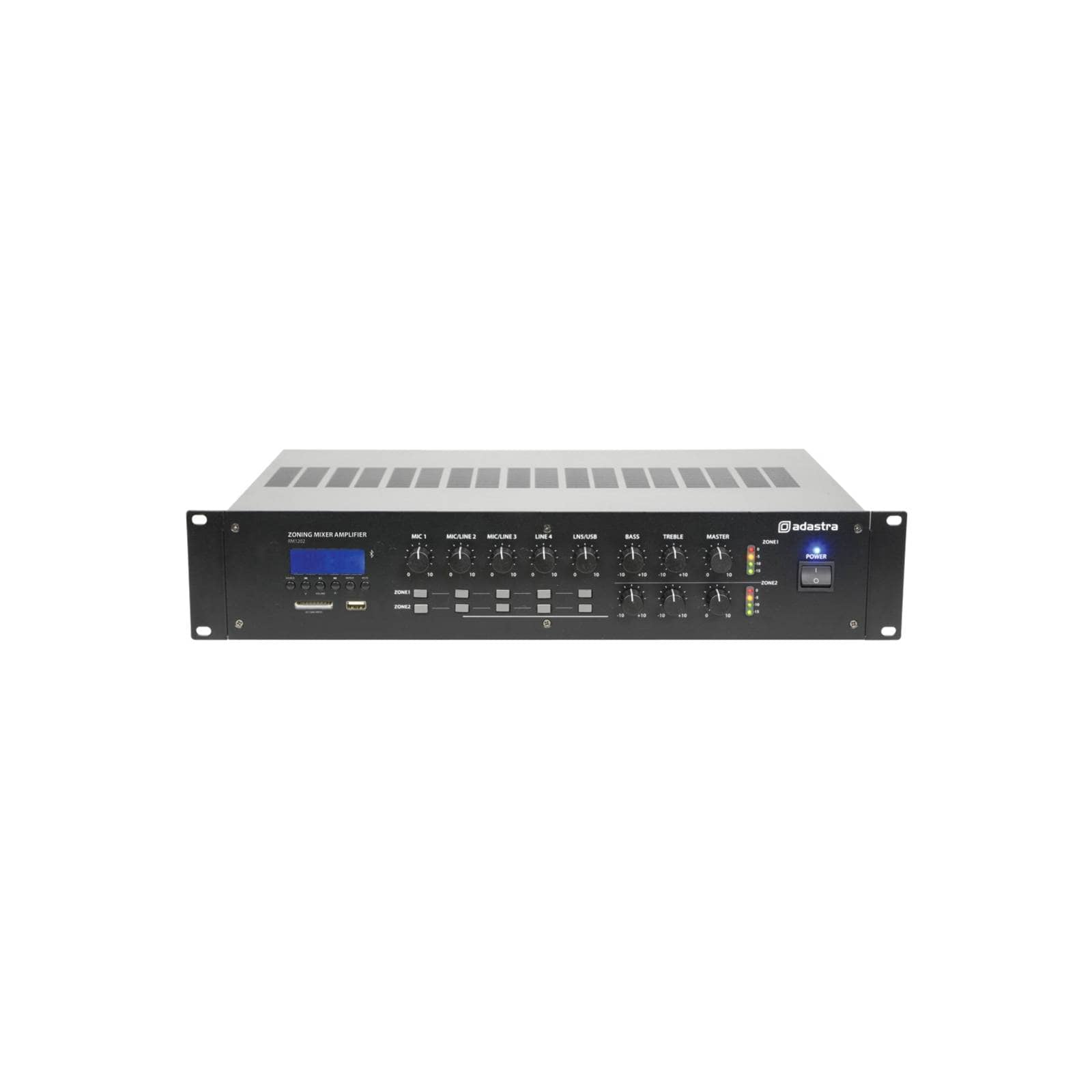Adastra RM1202 Mixer Amp 2x120w 2-Zone Fm/Bt/Usb/Sd